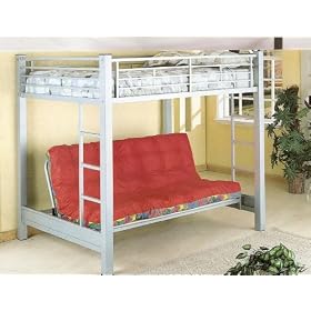 FULL SIZE BUNK BED WITH FUTON