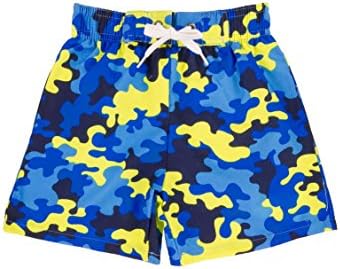 Baby Toddler Boys Camoflage Short Swim Trunks by Flapdoodles Collection - Blue - 3T