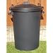 80/85 Litre Black Bin with lockable handles (made in the uk)
