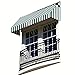 Awntech 5-Feet New Yorker Window/Entry Awning, 44-Inch Height by 24-Inch Diameter, Forest Green/White