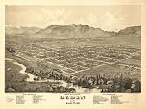 GIANT Wall Sticker of: Panoramic map of historic Ogden City, Utah, Ty. 1875 Strobridge & Co. Lith.