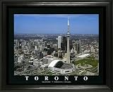 Toronto Blue Jays - Rogers Centre aka SkyDome Aerial - Lg - Framed Poster Print