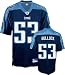 Keith Bulluck Youth Jersey: Reebok Navy Replica #53 Tennessee Titans Jersey - X-Large (18-20)