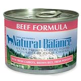 Natural Balance Beef and Brown Rice Formula Dog Food (Pack of 12 6-Ounce Cans)