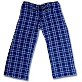 Royal (French) blue and white check low rise flannel womens