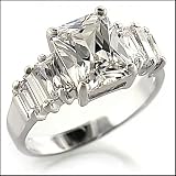 Jewelry - 2 Carat Emerald Cut CZ Ring