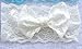 Qandsweet Baby Girl Soft Lace Hairbands with Hair Bow (6 Pack)