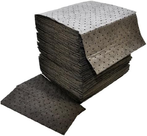 Spilfyter GFF-72 Gray Universal Premium Sorbent Medium-Weight Absorbent Pad, 18" Length x 16" Width, Case of 100