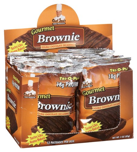 Chef Jay's Food Products - Tri-O-Plex Brownie Double Chocolate, 12 packets by Chef Jay's Food Products