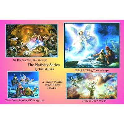 The Nativity Series - 4 Jigsaw Puzzle Set (500pc - 550pc - 1000pc - 1500pc) by Tom DuBois