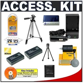 2 Replacement Nikon EN-EL1 Rechargeable Batteries and Mini Battery Charger + Accessory Kit... by Nikon