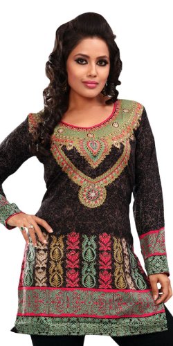 Indian Tunic Top Womens Kurti Printed Blouse India Clothing - 70 Designs!
