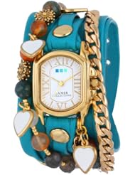 La Mer Collections Womens LMMULTI1009 Paris Heart Wrap Watch