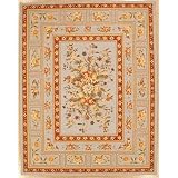 Blue Orchid Traditional Floral Wool Rug