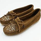【MINNETONKA】ミネトンカSTUDDED MOC スタデッドモカシン (7(23.5～24.0cm), ブラウン＃502)