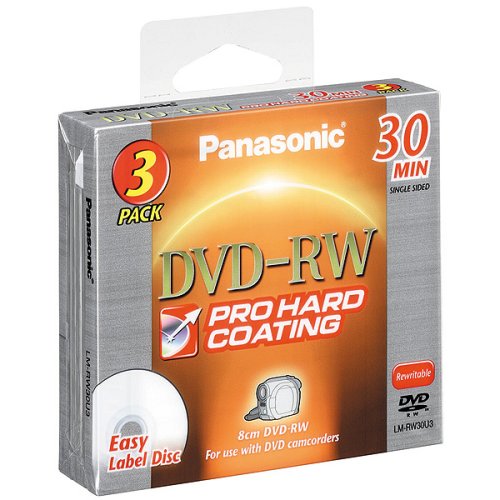 Panasonic DVD RW 3 pack   30 min.