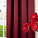 Best Home Fashion Basic Thermal Insulated Blackout Curtains - Back Tab/Rod Pocket - Burgundy - 52