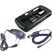 Contour Carrying Case for Blackberry 8100 + Car Charger + Wall Travel Charger for Blackberry 8100 (Black)