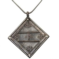 Locket Pendant Chain Sterling Silver Jewelry 3 inches (pndt528)