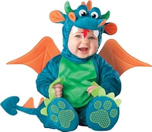 InCharacter Baby Dinky Dragon Costume, Teal/Green, X-Small