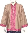 Womens Outerwear Wool Jacket Hand Embroidery Handmade in Kashmir Size 14 (jkt337)