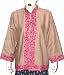 Womens Outerwear Wool Jacket Hand Embroidery Handmade in Kashmir Size 14 (jkt337)