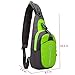 Shoulder Backpack Casual Cross Body Bag Outdoor Sling Bag Chest Pack with Adjustable Shoulder Strap for Cycling Hiking Camping Travel and Men Women(Green)