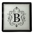 Monogram Elegant Glass Trivet - B Monogram Elegant Glass Trivet - B