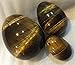 Texas Hidden Gems 3 Natural Tiger Eye Eggs Kegel Exercise Weights