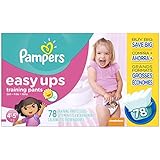 Pampers Easy Ups Training Pants, Size 4T5T Value Pack Girls Diapers, 78 Count