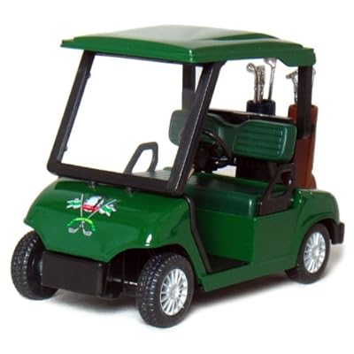 12 pcs in Box: 4Â½" Die-cast Metal Golf Cart (Green/Red/White)