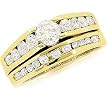 14K Yellow Gold Diamond Wedding Set - 1.20 Ct.