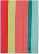Durable Drill Weave 100% Cotton Colorful Blue and Orange Striped Dishtowel 18" X 28" Set / 6