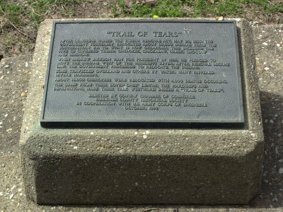 Cherokee Trail of Tears Memorial Overlooking the Arkansas River, Cadron Settlement Park, Conway