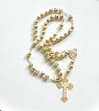 Blessed Beautifully Designed Rosary 18k Yellow Gold Filled Rosary