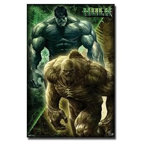 The Incredible Hulk (Hulk & Abomination) Framed Movie Poster Print - 24" X 36"