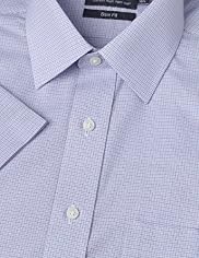 Cotton Rich Non-Iron Slim Fit Overchecked Shirt