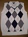 Argyle Sweater Vest - White : Medium