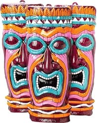 New Decorative Tropical Hawaiian Luau Plastic Tiki Mask