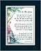 "He is Not Gone" Heart-stirring 8x10 Bereavement Poem, Double-matted In Navy/White, And Enhanced With Watercolor Graphics.