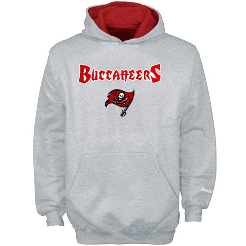 Reebok Tampa Bay Buccaneers Youth Ash Sportsman Hoody Sweatshirt (Small)