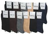 Knocker Mens Plain Dress Socks Assorted 10-13 12 Pair Black Gray Navy Brown