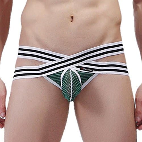 VILAVI Men's underwear fishnet male g-string Appeal underwear L Dark Green