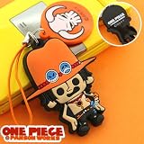 Amazon:携帯 ワンピース×PansonWorksコラボ★ラバー携帯ストラップ(エース)【ポートガス・D・エース/火拳/白ひげ海賊団2番隊隊長】【ワンピース×パンソンワークス】