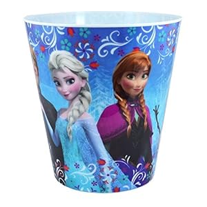 Disney Frozen Large Trash Bin Wastebasket Elsa, Anna, Olaf, Sven & Kristoff