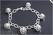 Silver Bracelet with Charm, Size: 7 inches