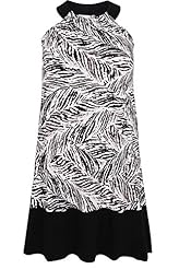 Plus Size Halter Feathers General Print  Dress