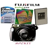Fujifilm Instax 210 Instant Photo Camera with Reverse Galilean Style Viewfinder + 2 Fujifilm Instant Color Film Instax Wide Format 10 Exposure Pack + Sharry Anne 4x6 Photo Album (front cover photo may vary) + Energizer E2 AA 1.5-Volt Lithium Batteries 4-Pack + MPC Micro-fiber lens cleaning cloth