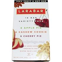 Larabar Fruit & Nut Bar Variety Pack, 18 Bars (Apple Pie, Cashew Cookie, Cherry Pie)