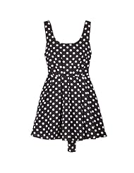 Belted Halter Chiffon Dots Print Mini Dress 